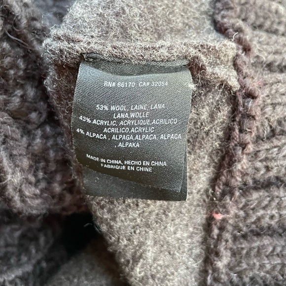 Anthropologie black and gray cabled sweater poncho - Picture 5 of 8